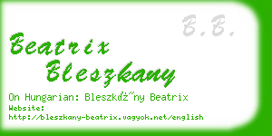 beatrix bleszkany business card